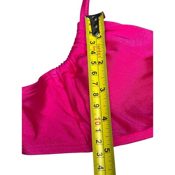 Xhilaration Pink Tie Crossback Bikini Top Women's Juniors Medium M NWT - Picture 5 of 5